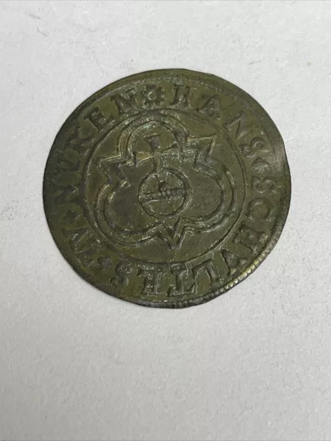 Token Of Nuremberg To 1700 Pink / Orb Obv. Three Crowns ~ Bronze