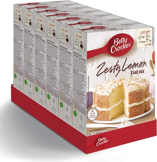 BETTY CROCKER ZESTY Lemon Cake Mix 425g Pack of 6 £22.32 PicClick UK
