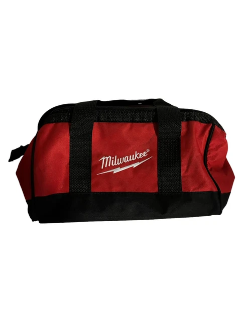 Milwaukee 13-inch x 7-inch x 7-inch Red and Black Canvas Tool Bag