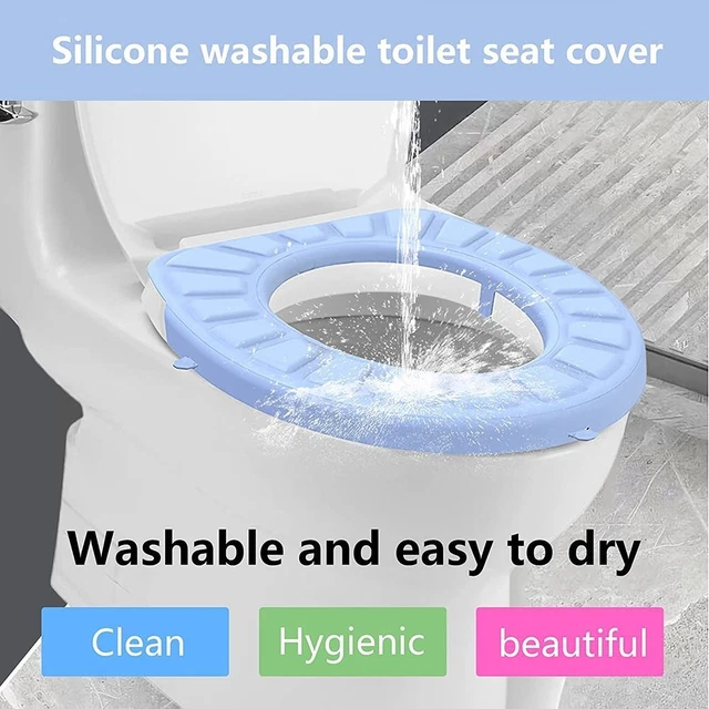 Asiento de inodoro de viaje limpio funda cojín de asiento inodoros almohada con ventosa