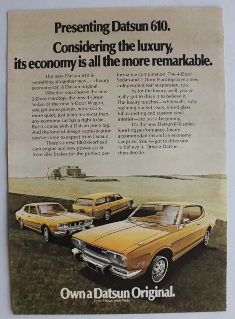 Datsun 610  1973  magazine  print ads  6.5" x 9"