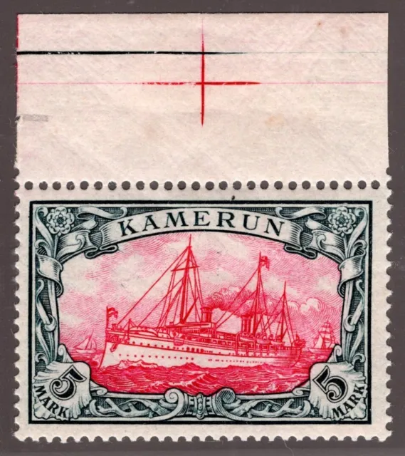 Dt. Kolonien Kamerun Mi.Nr. 19 postfrisch m. Oberrand, einwandfrei mit Befund