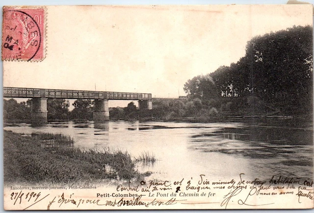 92 PETIT COLOMBES - le pont du chemin de fer
