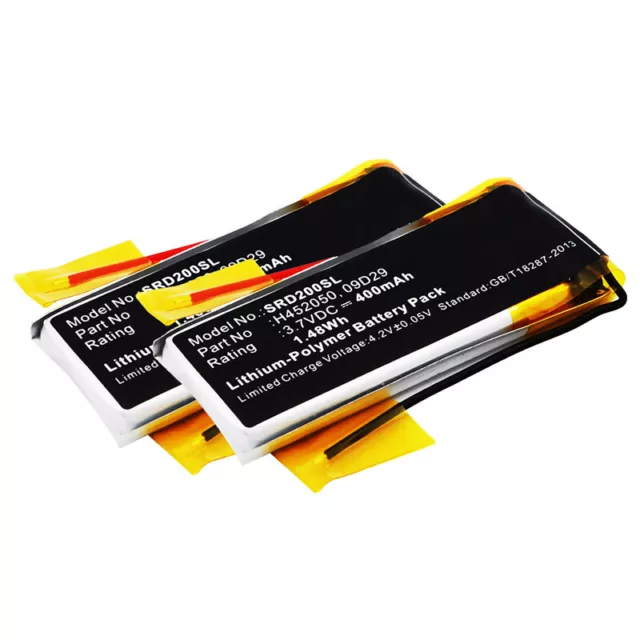 2x Ersatz Akku für Cardo Scala Rider Q2 Scala Rider Multiset Q2 400mAh