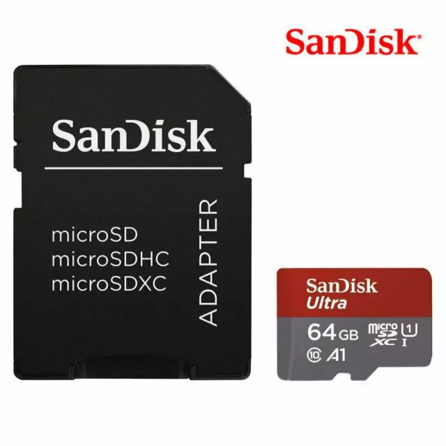 SanDisk 64gb Micro SD Memory Card for Mobile Phones Tablet Cameras Drones HD 4K