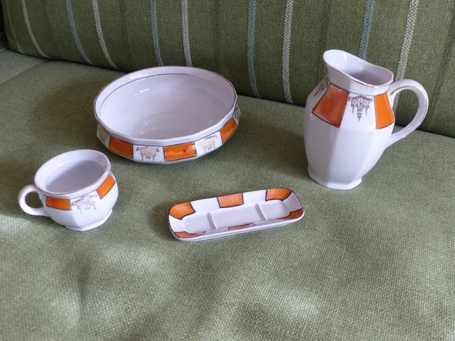 LOT Mini Assiettes Dînette Vintage – Porcelaine Blanche à Fleurs – Jouet Ancien Français