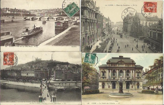 Lot De 185 Cartes Postales Anciennes De Lyon (Rhône) (Lot N°5).