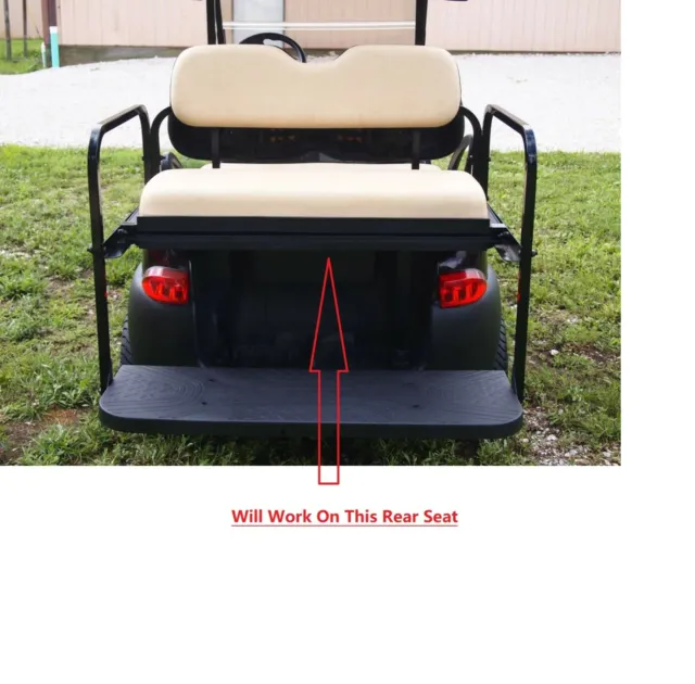 4PCS Black Golf Cart Seat Cover Fit Yamaha Drive G29, Drive 2, Diamond Stitching 3
