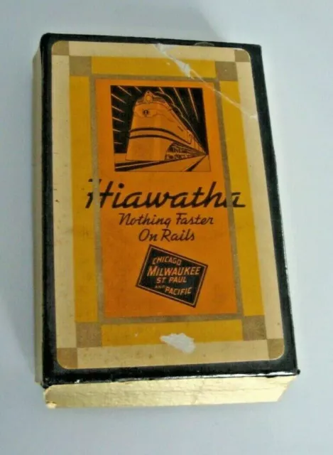 Hiawatha Railroad Playing Card Deck Chicago Milwaukee St. Paul Pacific Map Joker