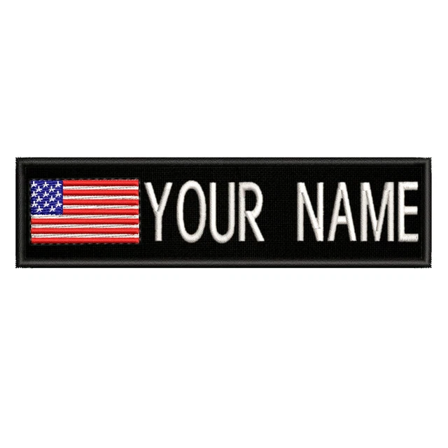 Custom Embroidered Name Tag Patch Motorcycle Biker Sew On Patches 3.5" X 1" (B