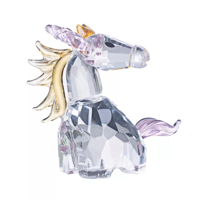 Crystal Unicorn Figurine Collectible Cut Glass Animal Ornament Wedding Gift