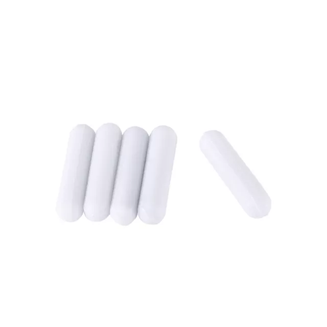 5Pcs Magnetic Stirrer Mixer Stir Bar PTFE Spinner Cylinder White Type C 7*30mm 3