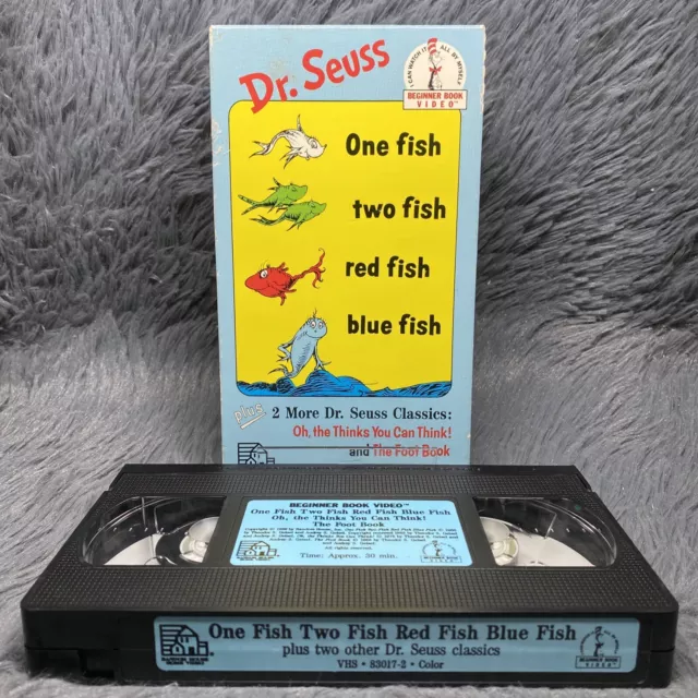 DR. SEUSS VHS 1989 Tape Beginner Book Video One Fish Two Fish Red Fish ...