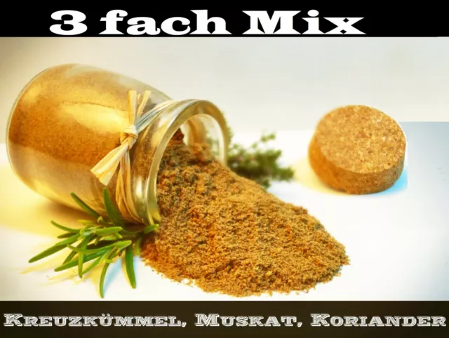 200g Kreuzkümmel Koriander Coriander Muskat ayurvedische Gewürzmischung gemahlen