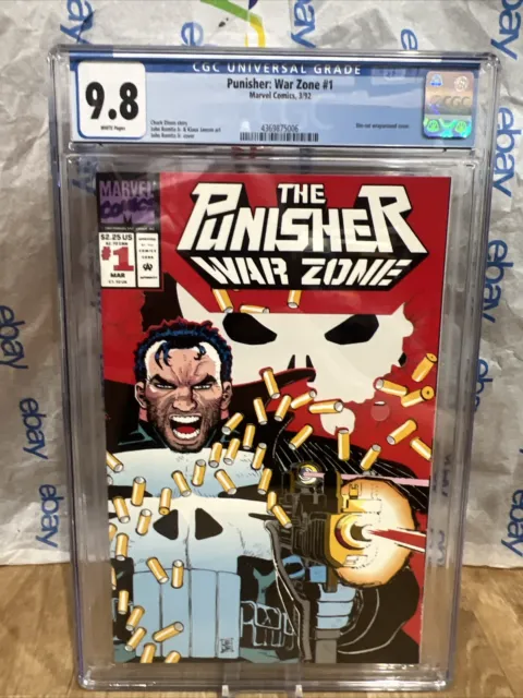 CGC 9.8 White Pages 👀 Punisher War Zone #1 (Marvel Comics, 1992) New Slab Comic