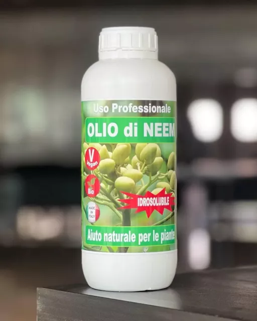 Olio di Neem - insetticida naturale biologico solubile in acqua - 1 litro