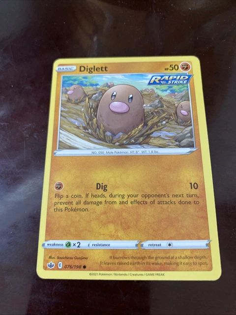 DIGLETT 076/198 SWSH06: Sword & Shield - Chilling Reign Regular Pokémon ...