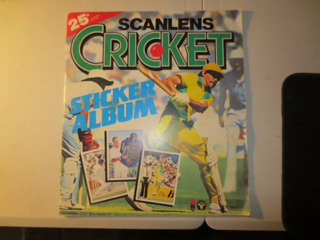 1983-84 Scanlens Cricket Sticker Album No 2 complete with all stickers