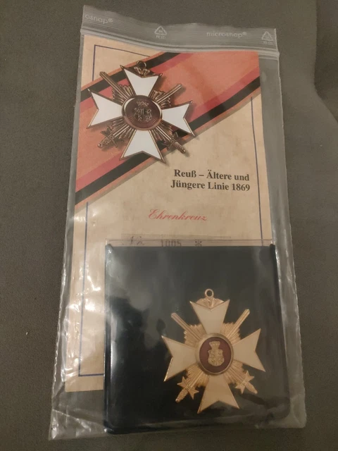 Göde - Ehrenkreuz Reuß - Ältere und Jüngere Linie 1869 -
