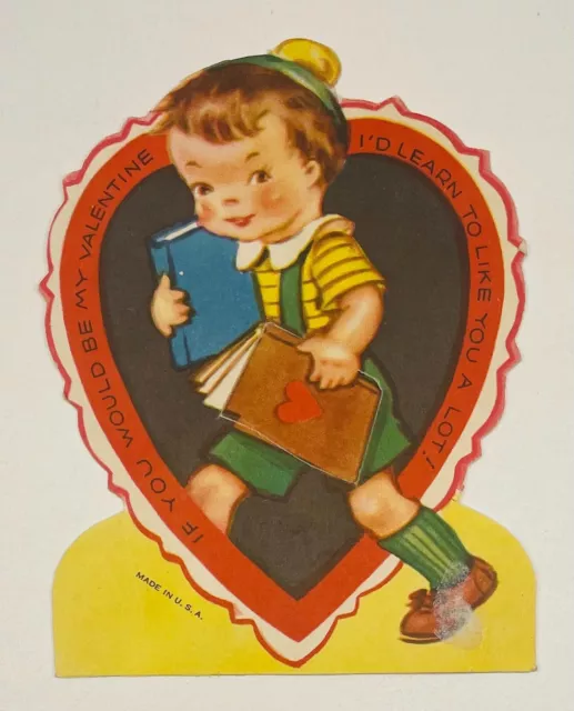 Vintage Valentine Card I'd Learn To Like You A lot!