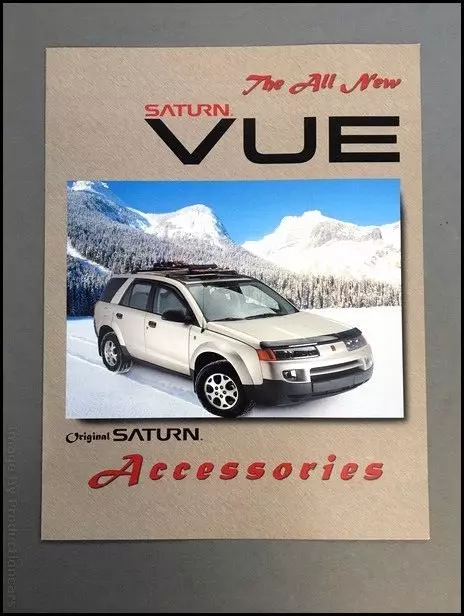 2002 Saturn VUE Factory Original Accessories Car Brochure Folder