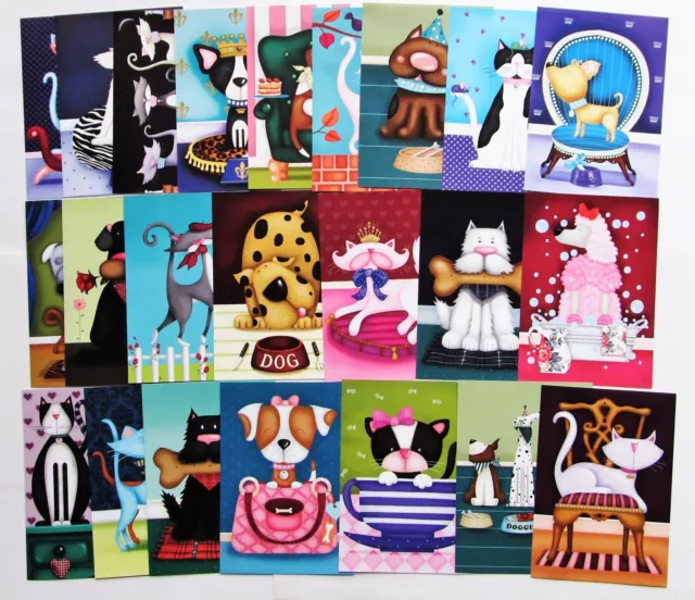 Hunkydory The Little Book of Pampered Paws Dog & Cat Toppers x24 Sheet