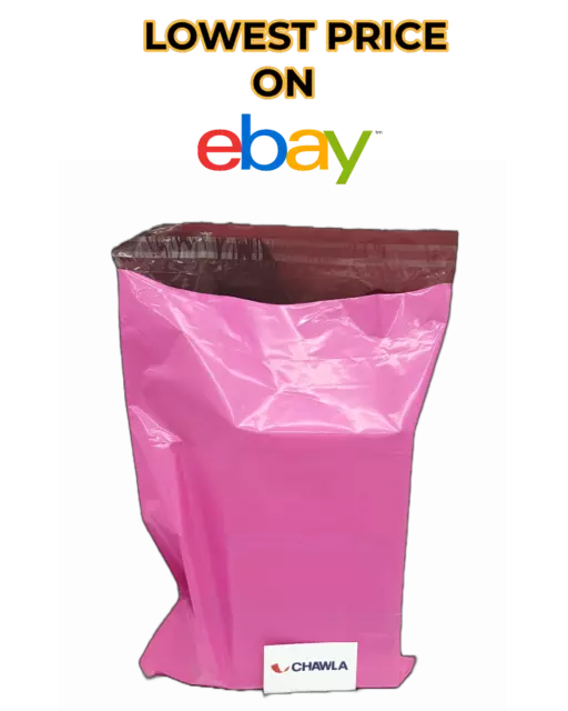 PINK Mailing Bags Strong Polythene Postage Plastic Postal Mail Seal All Size