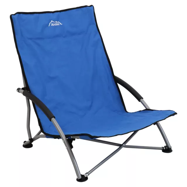 Andes Low Folding Beach/Fishing/Camping Deck Chair Outdoor Garden Lounger