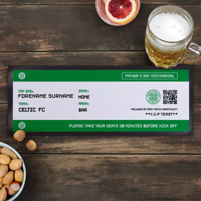 Celtic FC Officially Licensed - Ticket - Personalised Bar Runner 2