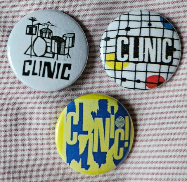 Clinic three 25mm button badges inc 'Internal Wrangler' design. Free UK P&P!