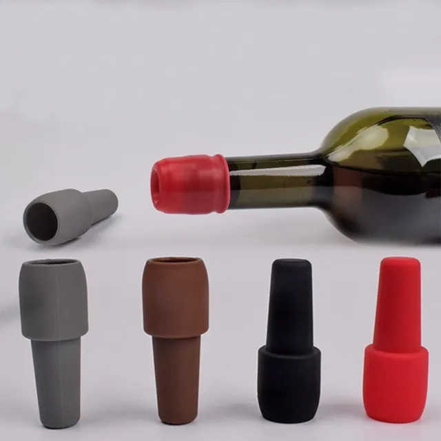 8 piezas 4 colores tapón de vino reutilizable tapón de botella nuevos accesorios de vino para el hogar