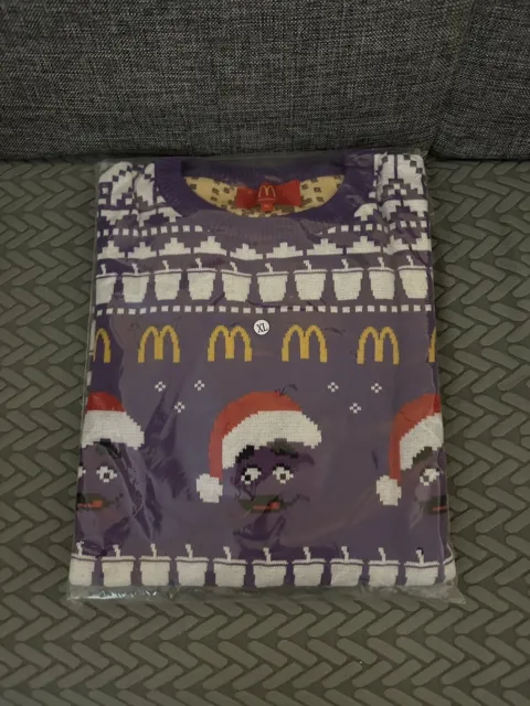 Purple Grimace Holiday Knit XLarge XL Sweater by McDonalds