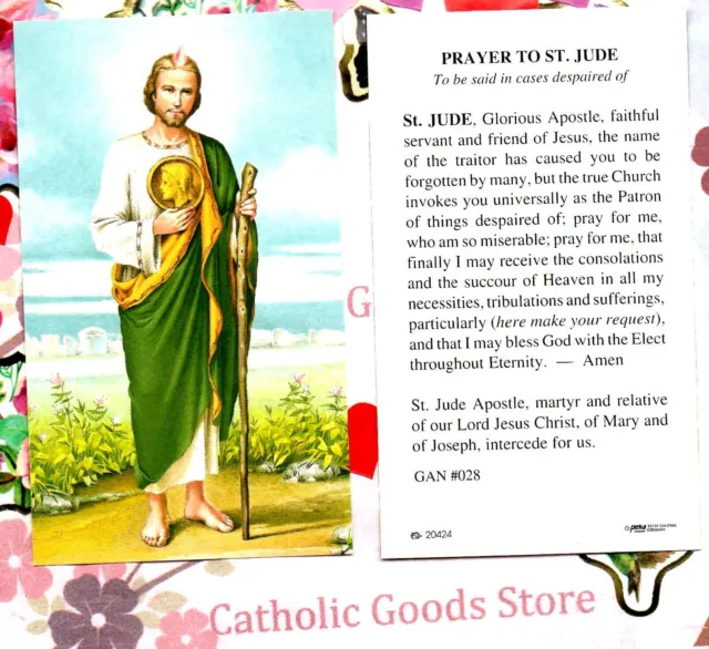 St Jude Mit Gebet Sich Saint Jude - Paperstock Heilig Karte
