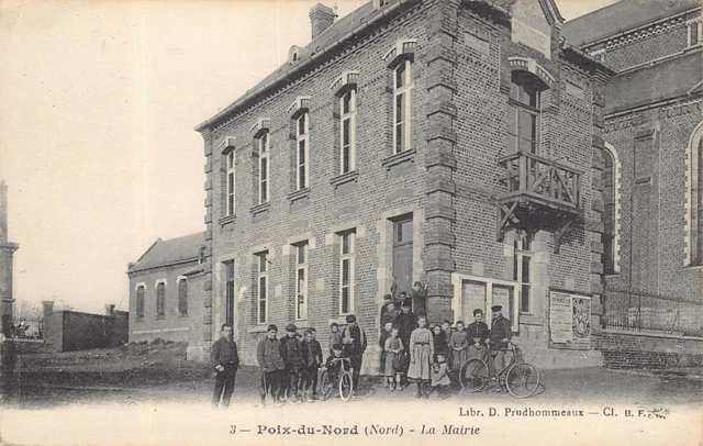 Carte Postale Ancienne Dept 59 Nord - Poix du Nord la Mairie