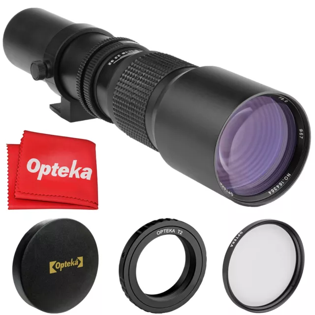 Opteka 500mm f/8 Telephoto Lens for Nikon D2Hs, D2H, D1H, D850, D810, D800, D700