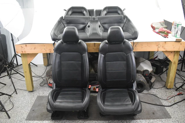 2018-20 FORD MUSTANG Coupe Leather Black Power Complete Front Rear Seat Set OEM 2018-20 FORD MUSTANG Coupe Leather Black Power Complete Front Rear Seat Set OEM