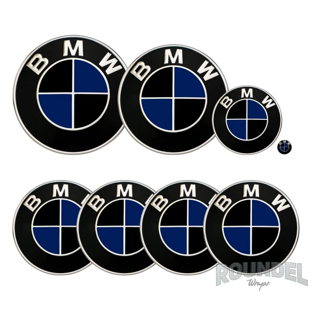 Gloss Black & Pink BMW Badge Overlays – Make Your BMW Stand Out! Perfect For Wheels, Steering Wheel, Hood & More (Matte Finish Available)