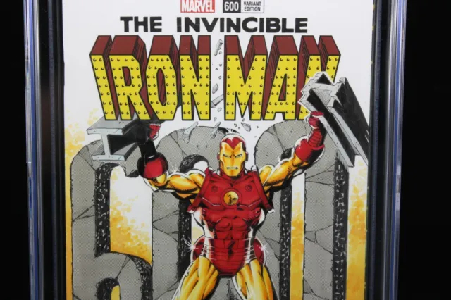 Invincible Iron Man #600 - Signed & Sketch Anthony Castrillo (CGC 9.6) 2018 3