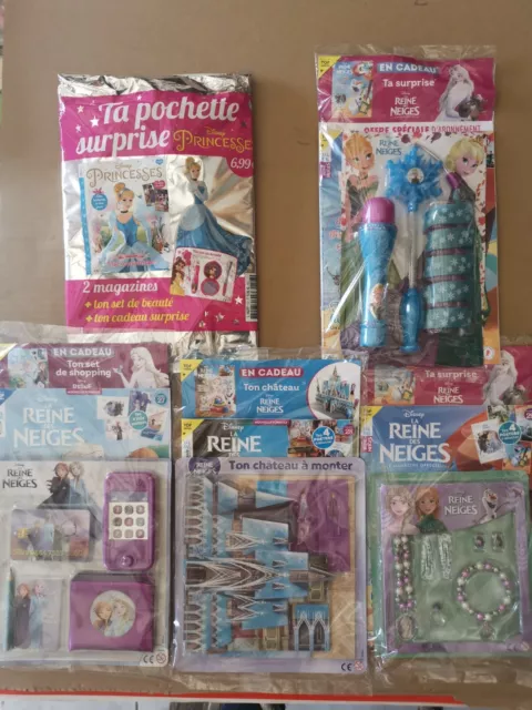 reine des neiges Disney lot revues accessoires neuf sous blister