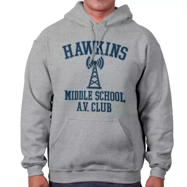Hawkins Middle School AV Club Sci-Fi TV Show Hoodie Hooded Sweatshirt Men Women