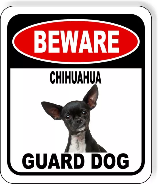 BEWARE CHIHUAHUA GUARD DOG Metal Aluminum Composite Sign