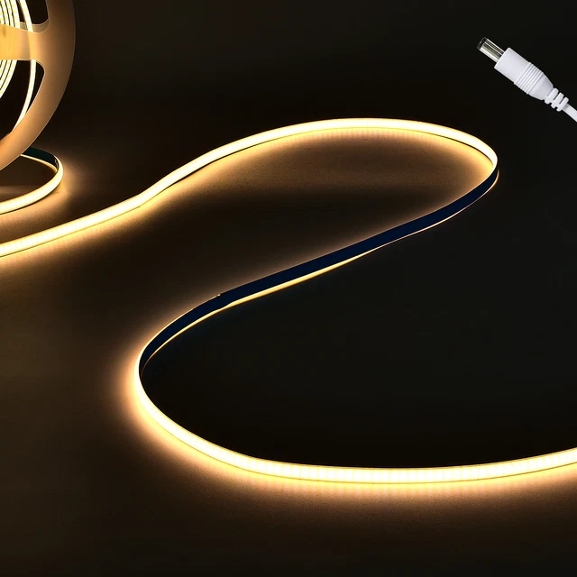 Striscia LED COB WIFI Bianco Neutro 4000K,Kit luce Striscia LED 5M DC12V 320 LED per guardaroba,Camera da letto,Cucina illuminazione fai da te,Compatibile con Alexa/Google Home