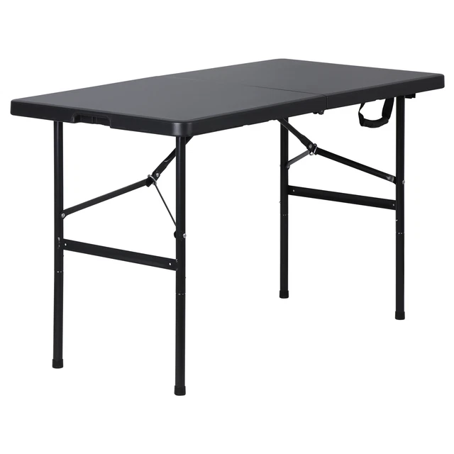 FOLDING TABLE 4FT Portable Heavy Duty Plastic FoldinHalf Utility