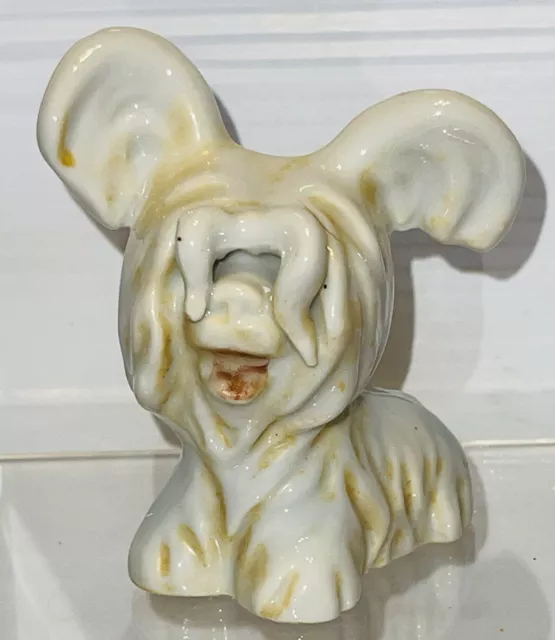 Vintage Ceramic SKYE TERRIER Dog Figurine 3 1/2"T 3" W Japan