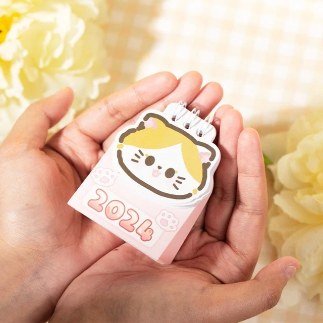 KAWAII 2024 CARTOON Cat Calendar Cat Mini Calendar 2024 Calendar Office  $4.57 - PicClick AU