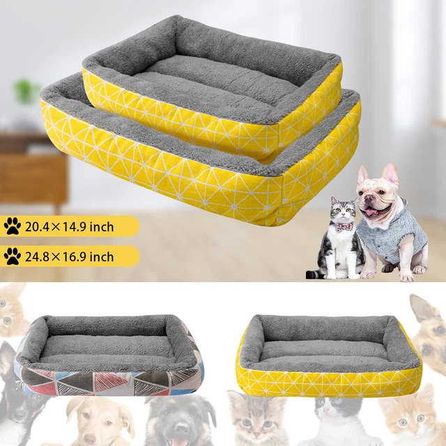 Pet Calming Bed Dog Cat Sleeping Kennel Puppy Super Soft Mat Pad Warm Nest House