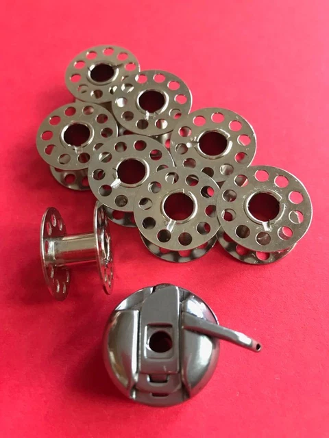 Spulenkapsel + 2 Metallspulen Für Necchi 270/524/559 Nähmaschinen
