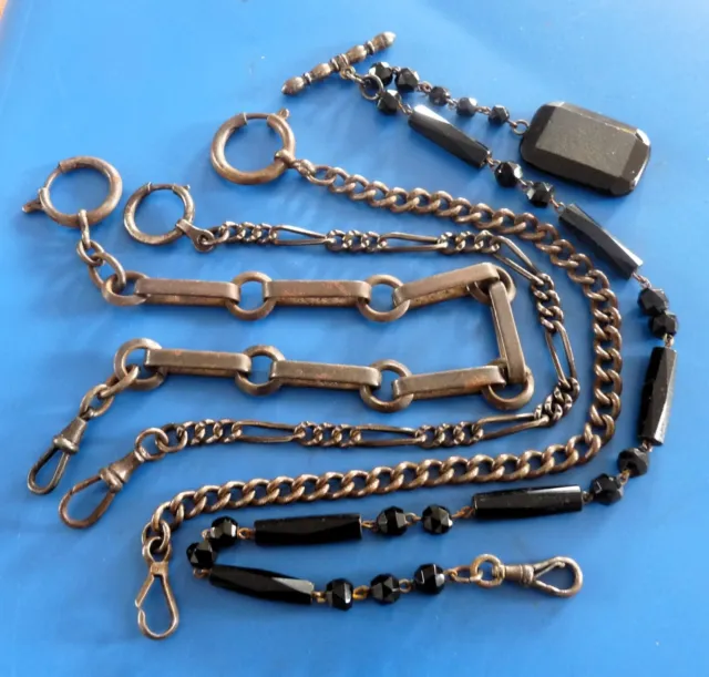 Ancient Old Chains Of Pocket Watch  Lot Chaines De Montres Anciennes Napoleon