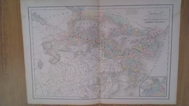 Genuine Hand Colored Map of Europe Roman Empire 4th C Atlas Delamarche 1897