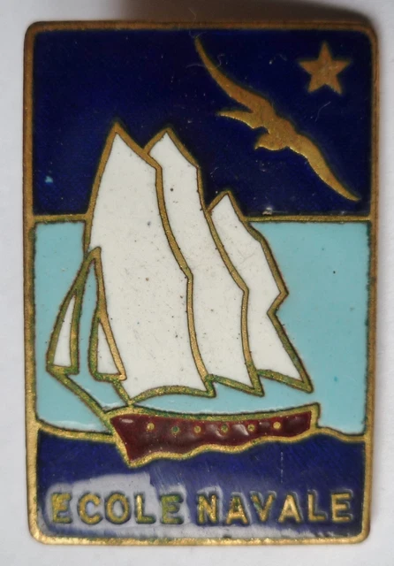 Insigne École Navale Augis – Marine Nationale Française – Authentique époque 1919-1930